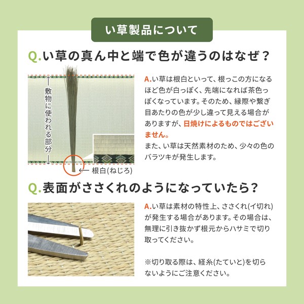置き畳 フローリングに置く畳 縁なし 防音 DIY カット可 滑止め 「紗彩」 6色／1、6、9、12枚