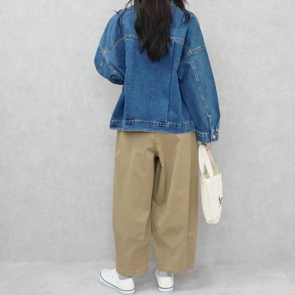 【定番品】サーカスパンツ ワイドパンツ チノ 股下丈58cm パンツ バレルレッグ【一部予約】