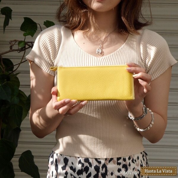 本革 L字ファスナー 長財布 レディース スリム財布 シュリンク 日本製 スマホが入る 財布 ギフト 軽い