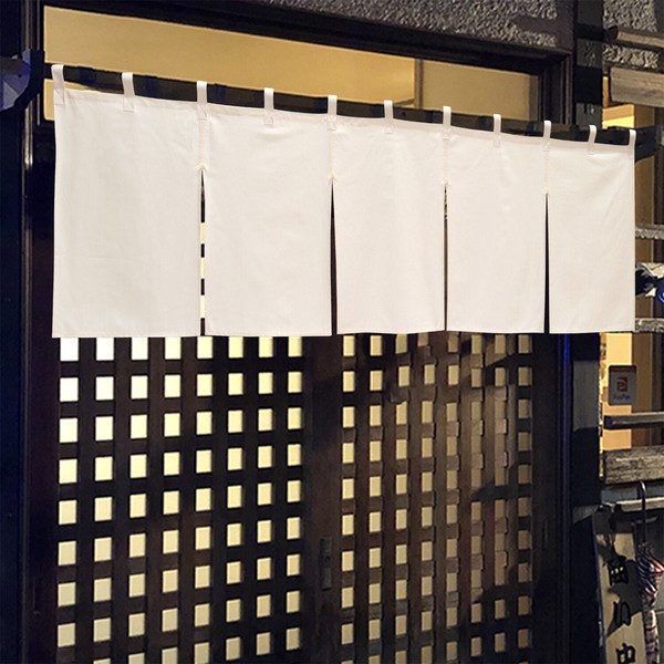 綿100%のれん 175x50cm「天竺」【日本製】チチ付 コスモ 目隠し 店舗 施設 向け