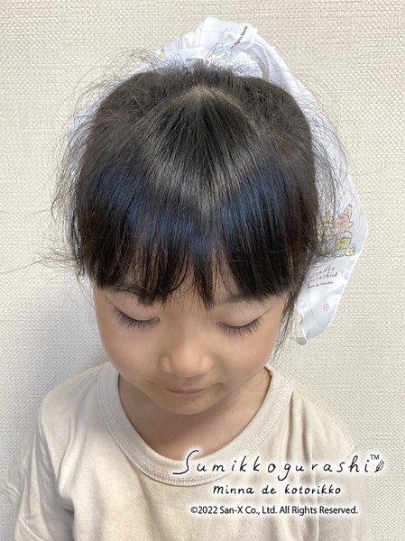 【シュシュスカーフ】　ふわゆれ　すみっコぐらし　みんなでことりっコ　ホワイト 大人女子 2WAY お揃い