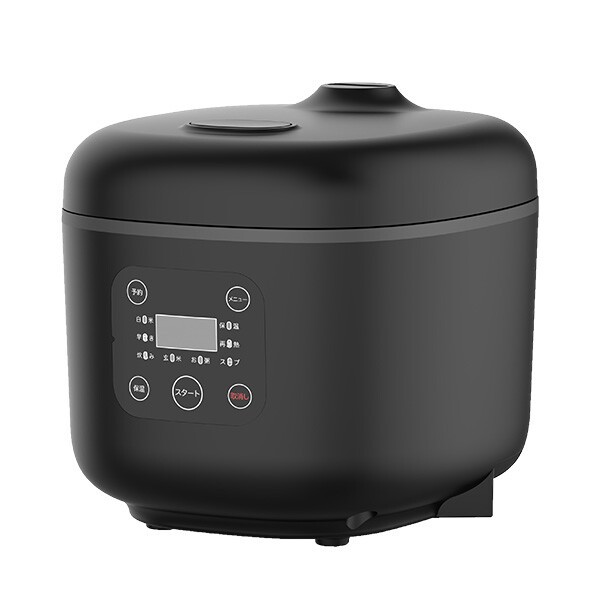 コンパクト炊飯器 OKOMEDAKI RM-204H 3合 マイコン式 マットブラック 一人暮らし 温度センサー搭載