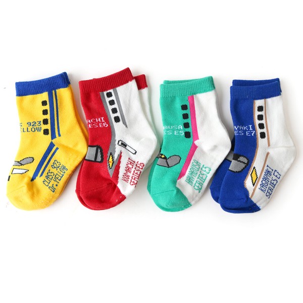 ☆KIDS☆ 新幹線クルー丈ソックス  こまち/はやぶさ/DRイエロー/かがやき 【抗菌・消臭/2サイズ展開】