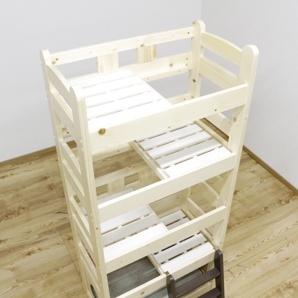 【直送可】ペットベッド キャットタワー ペット小屋 5段ベッド はしご パイン材 【ペット家具】