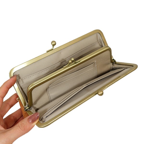 【日本製 ロングセラー売れ筋】本革 財布 長財布 レディース がま口 ズッケロ 大容量 サライ 55432