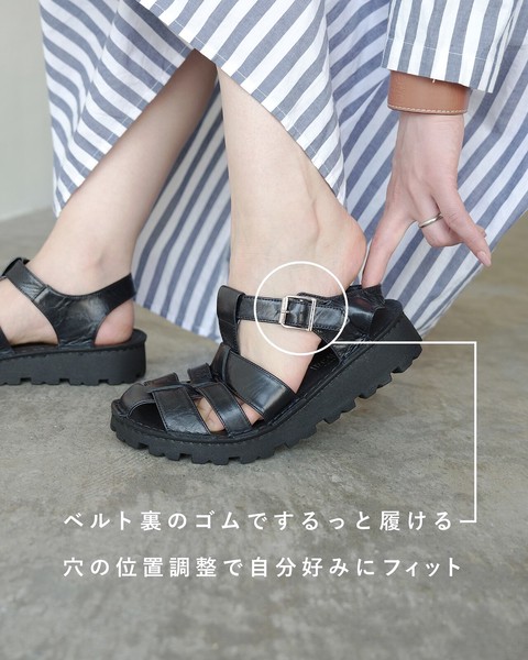 歩きやすい革靴 本革 日本製 グルカサンダル No.1019