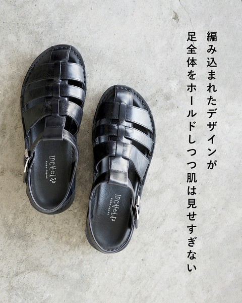 歩きやすい革靴 本革 日本製 グルカサンダル No.1019