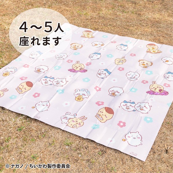【直送可】 ちいかわ ふんわりレジャーシート 【キャラクター ピクニックシート 厚手 大判 子供 遠足】