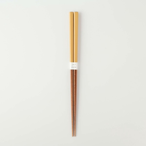 【食洗機OK】fam. カラフルお箸(22.5cm)  黄[日本製/和食器]