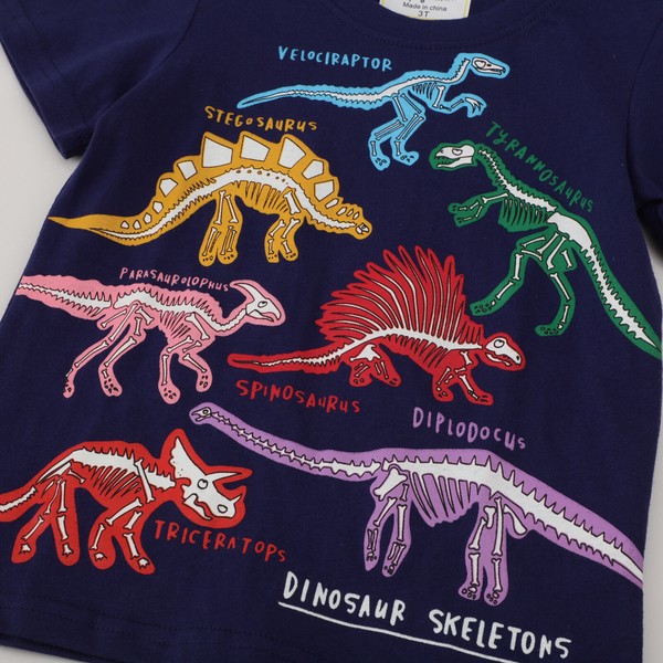 Tシャツ 恐竜 光る 蓄光 カットソー トップス 半袖 トドラー ベビー 新生児 キッズ 子供服