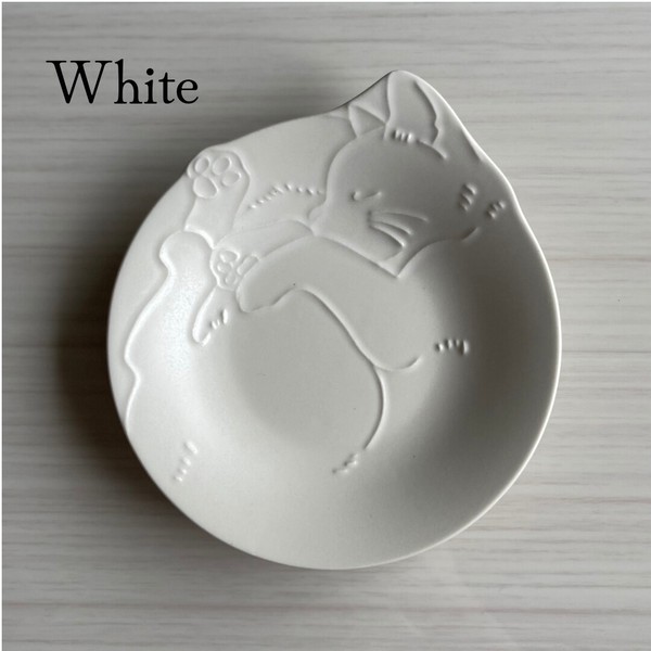Miau　ねこのプレート　【美濃焼　皿　プレート　ねこ　猫　日本製】