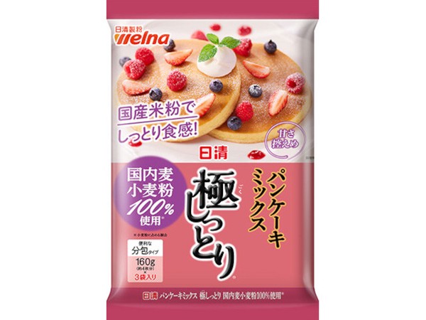日清製粉ウェルナ パンケーキミックス 極国内麦小麦粉 480g x12 【小麦粉・パン粉・ミックス】