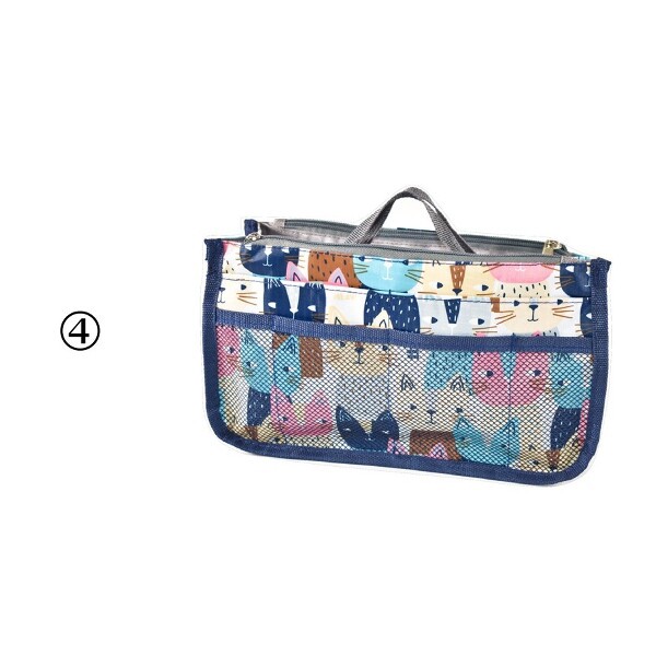 【定番】ポーチ おしゃれ 刺繍 猫 バッグインバッグ 大容量 おしゃれ 整理 旅行用