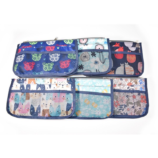 【定番】ポーチ おしゃれ 刺繍 猫 バッグインバッグ 大容量 おしゃれ 整理 旅行用
