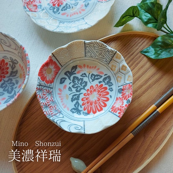 美濃祥瑞　全7形状【美濃焼　皿　プレート　ボウル　深皿　小鉢】ヤマ吾陶器