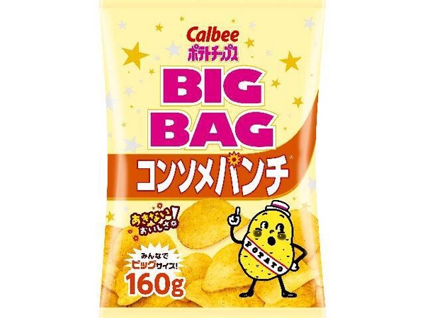 カルビー ポテトチップス コンソメパンチ ビッグ 160g x12【スナック菓子】