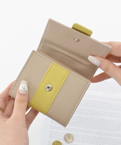 三つ折り財布 財布 ミニ財布 ウォレット ミニ 小さめ カード入れ ボックスコイン シンプル ドリュー