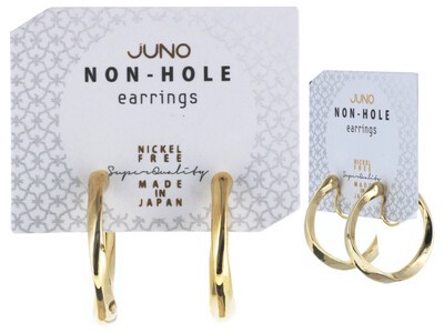 【日本製】フープ ノンホールイヤリング