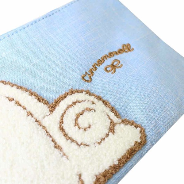 シナモロール サガラ刺繍フラットポーチ だらりん