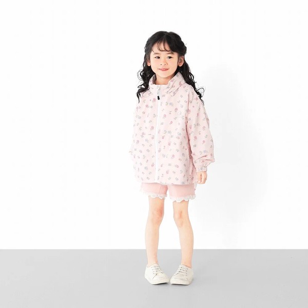 【通年・通学・定番】自社工場L.COPECK　バックフリルウィンドブレーカー　（100-140cm）　C9010