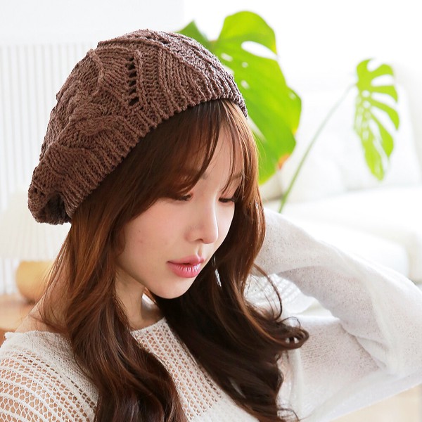 ■継続入荷商品■医療用帽子■夏■夏定番シリーズ■ざっくり編み夏おすすめ通気性抜群 ナワアミベレー帽