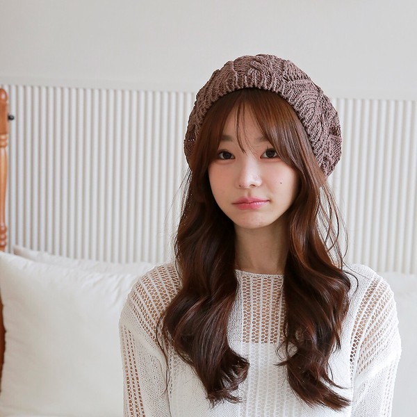■継続入荷商品■医療用帽子■夏■夏定番シリーズ■ざっくり編み夏おすすめ通気性抜群 ナワアミベレー帽