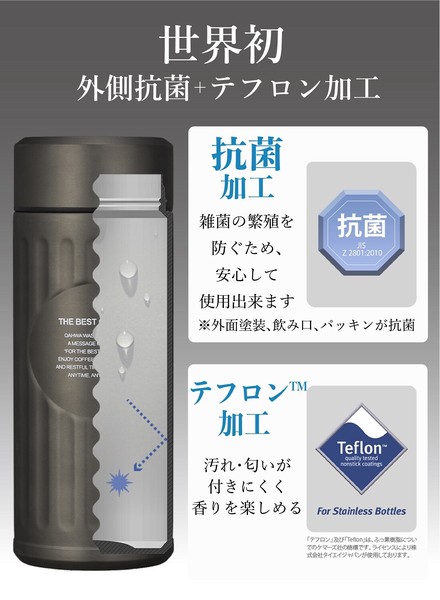 【公式】シービージャパン テフロン ステンレス 保温保冷 カフア コーヒーボトル QAHWA