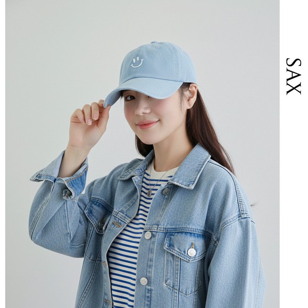 ■継続入荷商品■人気■夏定番シリーズ■SMILE スマイル 刺繍キャップ コットン お揃い ペア