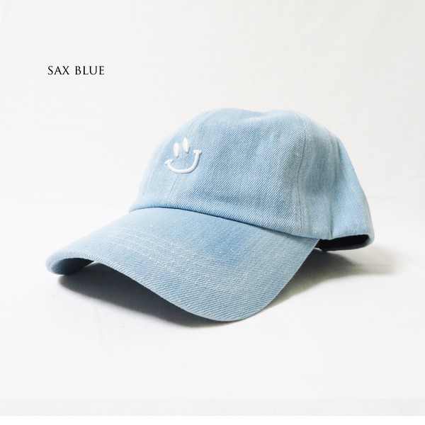 ■継続入荷商品■人気■夏定番シリーズ■SMILE スマイル 刺繍キャップ コットン お揃い ペア