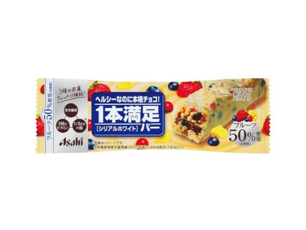 アサヒ 1本満足バー シリアルホワイト 1本 x9 【機能性食品】
