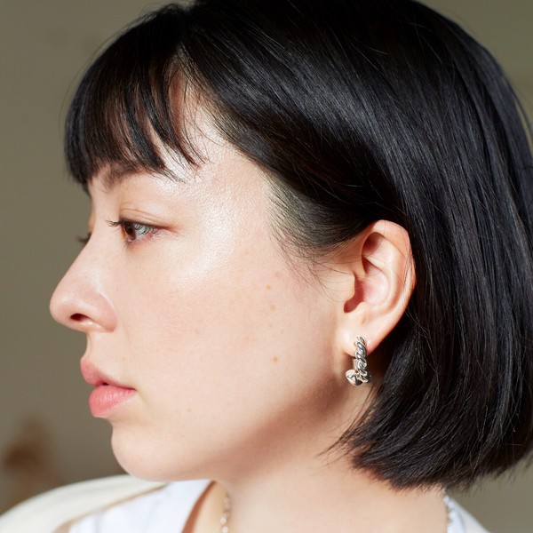 Half design Hoop Pierce / ハーフデザインフープピアス【Nothing And Others/ナッシングアンドアザーズ】