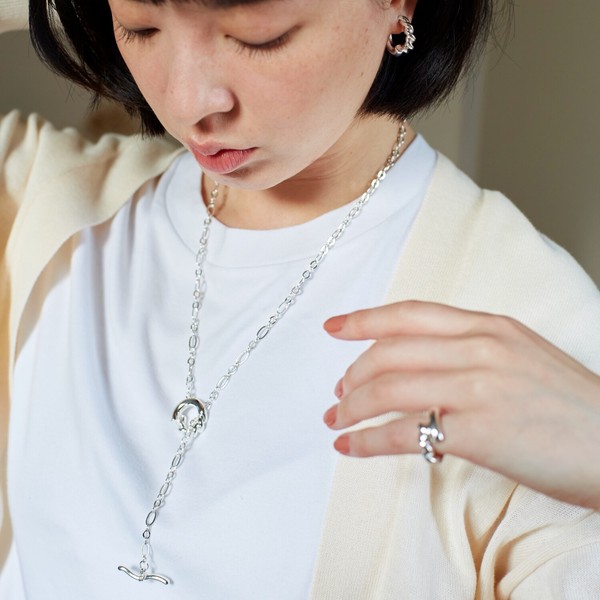 Half design Hoop Pierce / ハーフデザインフープピアス【Nothing And Others/ナッシングアンドアザーズ】