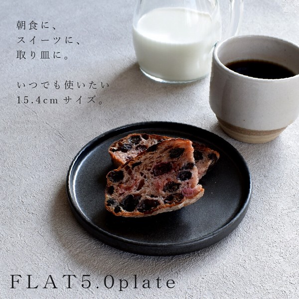フラット5.0皿【プレート デザート皿 切立皿 日本製 美濃焼】