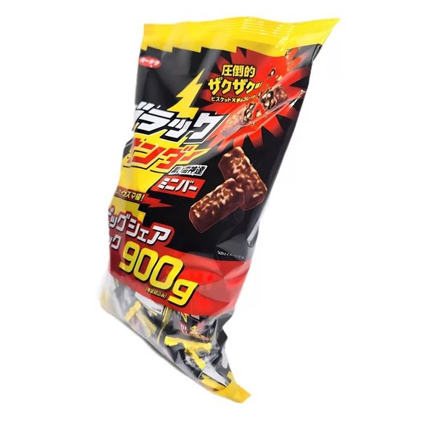 ブラックサンダー チョコレート ビッグシェアパック 黒い雷神達 ミニバー 有楽製菓 900g x 2袋セット