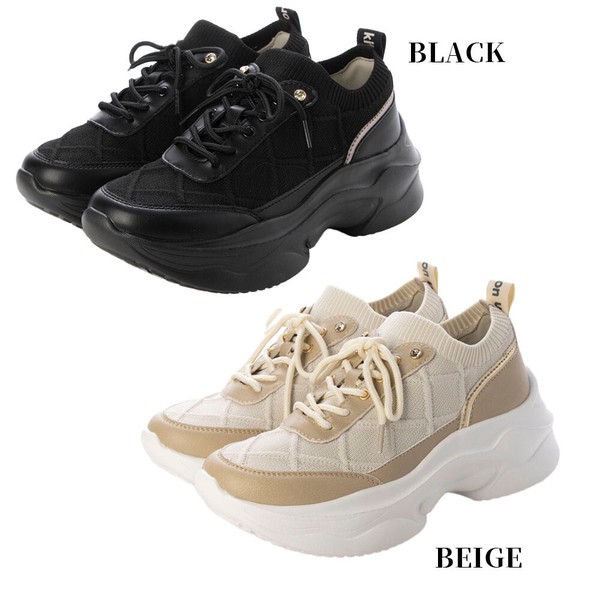 kitson 軽量 ローカット ナイロン ウエッジ スニーカー　厚底 キットソン ハスキー