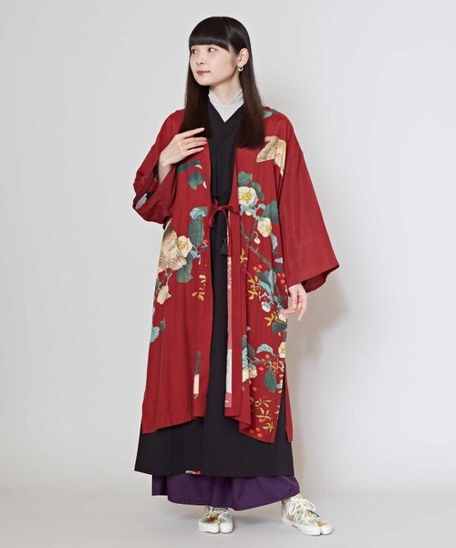 【2025春新作】 【カヤ】花鳥UV長羽織