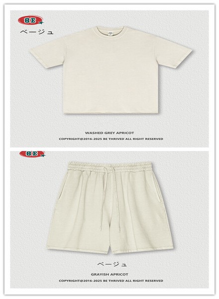 P21012 上下2点トッブス メンズ  2025春夏新作 男女通用 Tシャツ 半袖 ショートパンツ セットアップ