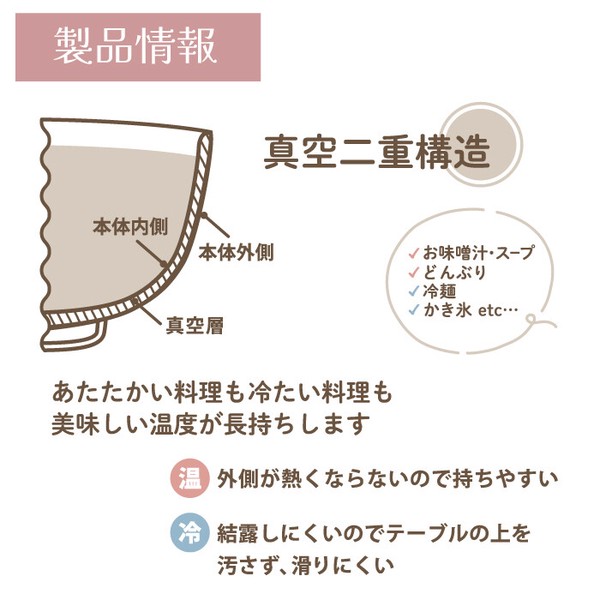 ＜2026SS新柄追加＞【輸出禁止】mofusand 保温保冷ステンレス茶碗【 もふさんど モフサンド 】