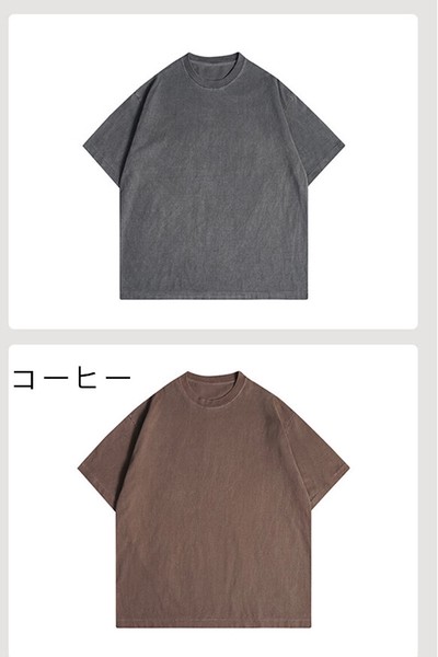 P21249  ラウンドネック Tシャツ  トッブス メンズ  男 2025春夏新作 半袖 韓国風 無地