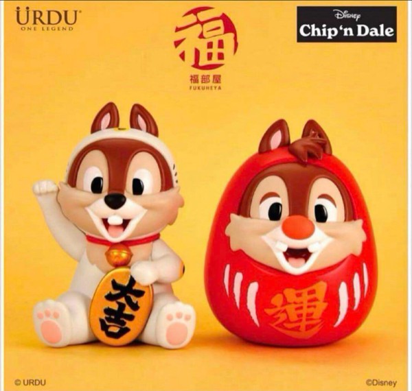 {フィギュア} Urdu Disney Fukuheya Chip & Dale  Lucky ディスニー チップ　＆　デール //並行輸入//
