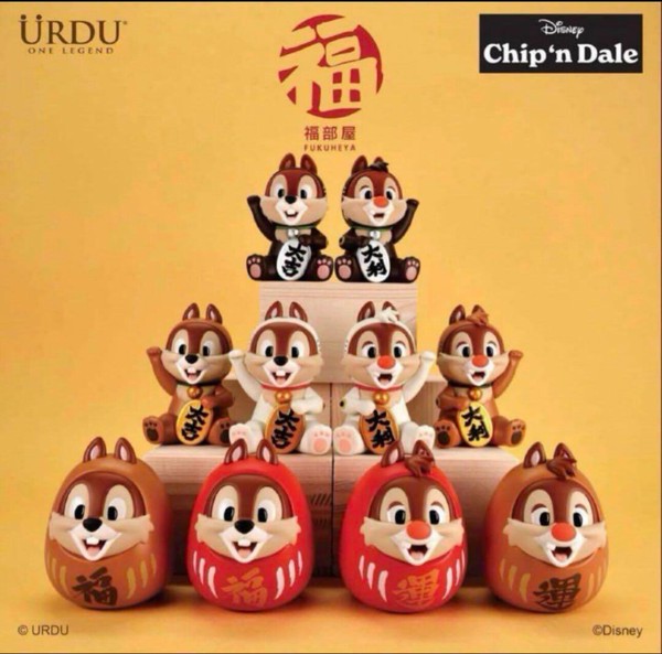 {フィギュア} Urdu Disney Fukuheya Chip & Dale  Lucky ディスニー チップ　＆　デール //並行輸入//