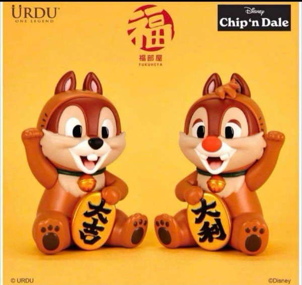 {フィギュア} Urdu Disney Fukuheya Chip & Dale  Lucky ディスニー チップ　＆　デール //並行輸入//