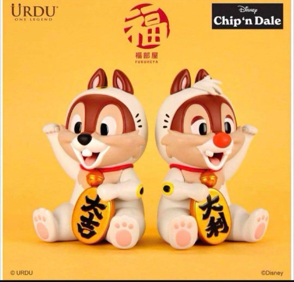 {フィギュア} Urdu Disney Fukuheya Chip & Dale  Lucky ディスニー チップ　＆　デール //並行輸入//