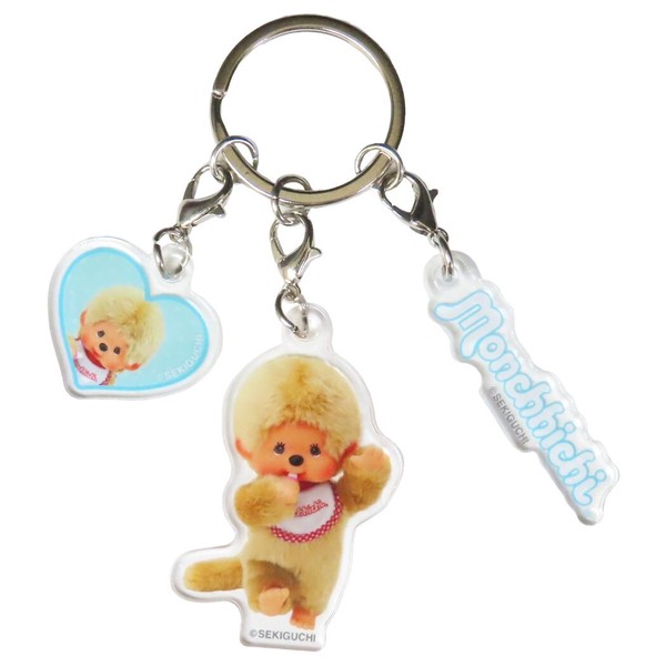 【キーホルダー】モンチッチ 3連アクリルキーホルダー モンチッチくん ベージュ
