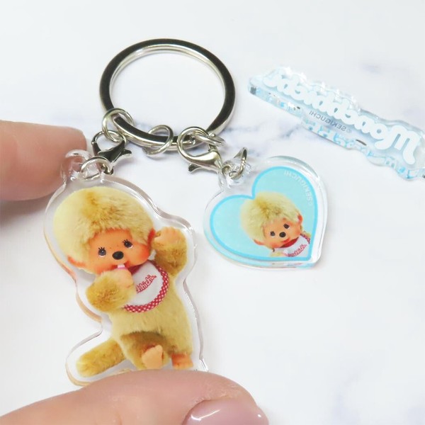 【キーホルダー】モンチッチ 3連アクリルキーホルダー モンチッチくん ベージュ