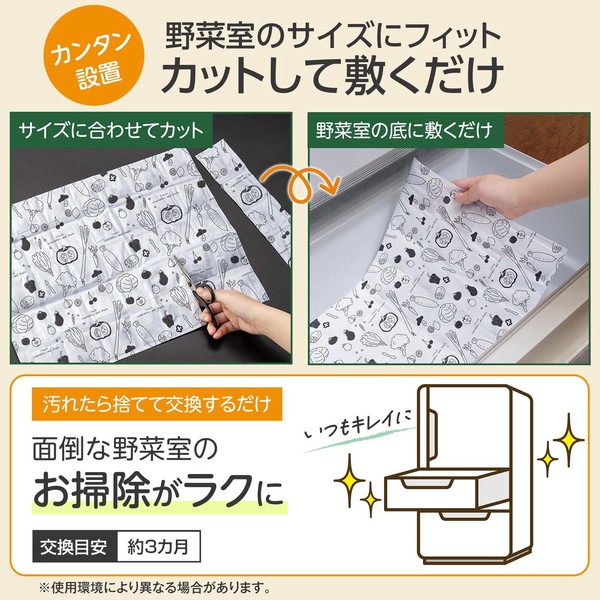 ★売れ筋商品！！【野菜室底に敷くシート(2枚入)】