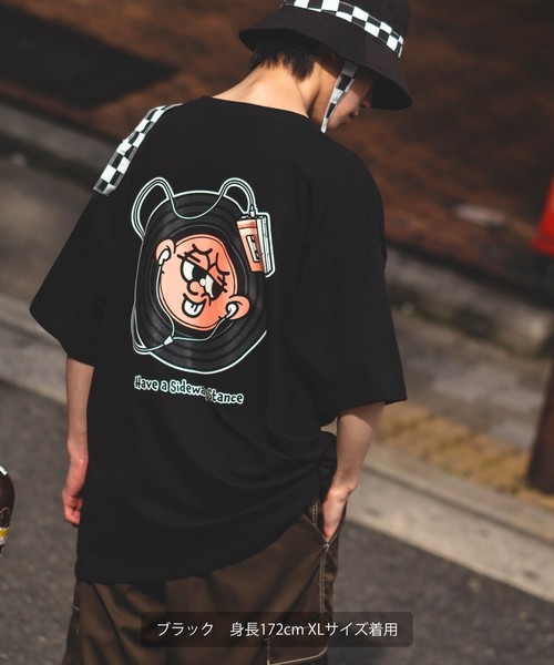 ★特価★【SIDEWAYSTANCE】半袖レコードプリントTシャツ