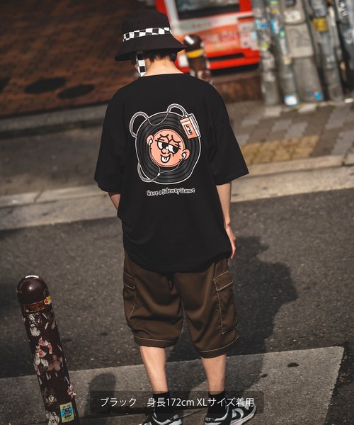 ★特価★【SIDEWAYSTANCE】半袖レコードプリントTシャツ