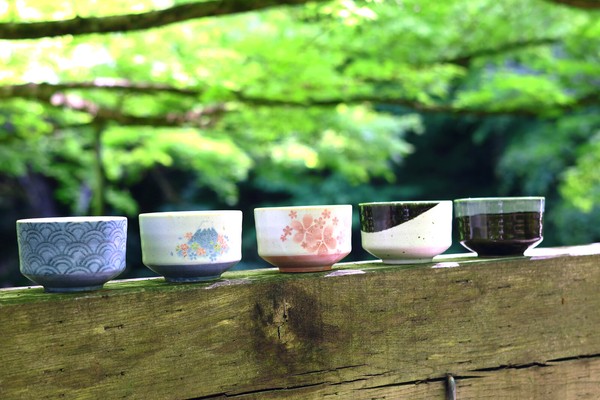 茶楽JAPAN 抹茶セット 【美濃焼】インバウンド/土産/日本/富士山/FUJI/桜/青海波/抹茶/抹茶碗/茶筅/茶杓