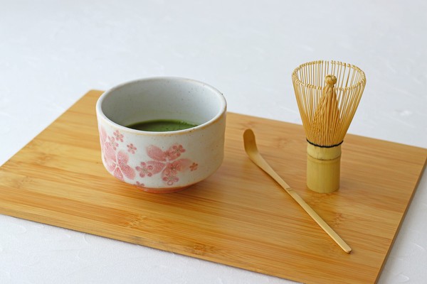 茶楽JAPAN 抹茶セット 【美濃焼】インバウンド/土産/日本/富士山/FUJI/桜/青海波/抹茶/抹茶碗/茶筅/茶杓